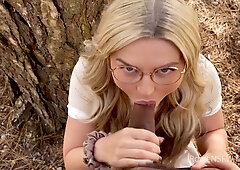 Intimate creampie session in the woods: satisfying a hottie until she can't stand