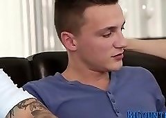 Inked bi dude fucks skank