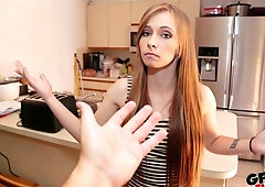 Pretty playful chick Kaylee Jewel fucked in the cowgirl pose