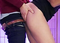 Rough threesome sex in changing room with wet Lexi Luna and Bella Rolland