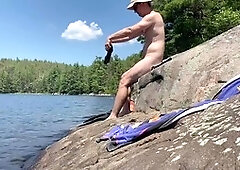 Aaron Sunbathes Nude