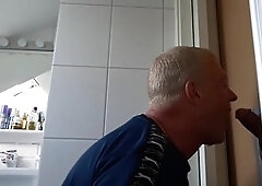 Gloryhole swallow, gay gloryhole, fellatio