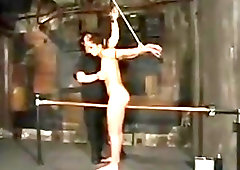 Lusty natural tits babe is punished roughly by her master