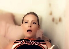 Kinky moist taco brunette anal toy play during masturbating