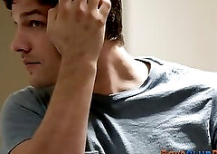 Buff jock gets tight ass cumshot