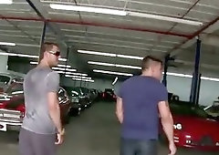 Big hardcore gay hunks fuck and suck in a parking lot