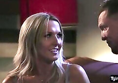 Ts beauty Kayleigh Coxx bends over to take Pierce Paris bigcock