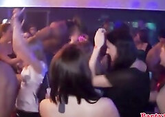 Barelylegal eropean partybabes letting loose in the nightclub