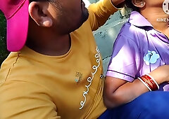 Unknown Man, And Hot Bhabhi Outdoor, Outside Have A Fun - Hot Bhabhi Boobs Suking Young Boy And Sexy Moning