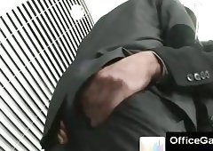 Gay studs getting dirty and nasty at the office