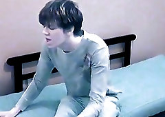 Twink seduced into stripping and jerking