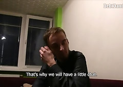 Scrawny Czech dude takes it up his hairy booty