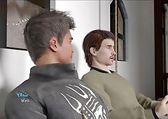 Hot brunette with a big ass stars in an erotic visual novel adventure