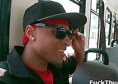 Two hot guys have public extreme fun