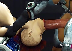 Oh baby! Sizzling wondrous big-titted lady luvs it raunchy in the sci-fi lab