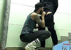 real russian public hookup in the stairwell