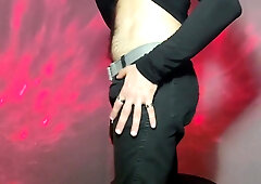 Unshaved Gothic Boy Stroking Off in the Crimson Dark Apartment - Louis Ferdinando