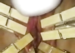 Master makes slave bitch cum from pussy torture BDSM porn