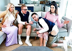 Beautiful foursome session with Katie Morgan and Shay Sights