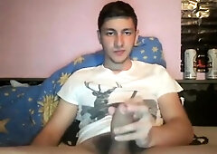 Hung And Horny Romanian Guy Jerking Off