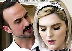 Tattooed Shemale In Maid Uniform Getting Assfucked