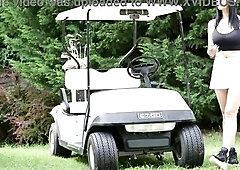 Golf Instructor With BBC Slams Student Kira Queen in Broad Daylight GP2324