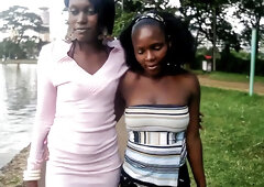 Real Ebony Best Friends Shower Together