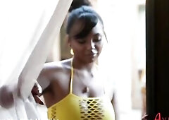 Sexy double penetration Black Three-some with BBC & Trans Angel