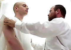 Suited eldar sucks dick