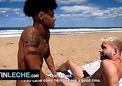 Straight dude gets down with his gay friend and then a black guy at the beach