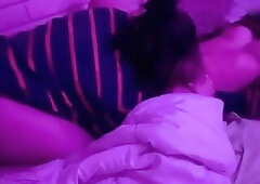 My mama's youthful ally came to watch us and we shared a daybed PART I