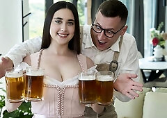 Cutie with big boobs Remido gives a stunning titjob on the knees