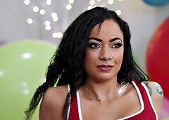 Watch these tattooed beauties in high heels & bodysuits get down and dirty at Balloons & Booty Party