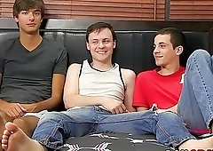 Three twinks suck each other off before fucking balls deep