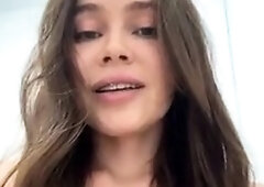 Small titted teen from EU masturbating