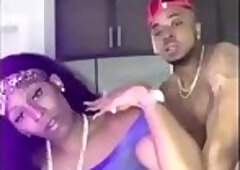 Gorgeous ebony athletic tranny intense anal