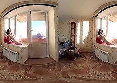 Linda Near The Window In Sunny Day; Gorgeous Amateur Brunette Solo Masturbation