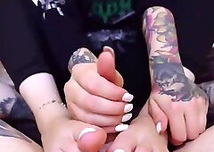 Trans feet Pleases Trans Cock