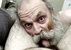 Senior Dude Giant Moustache Sucker