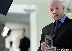 Trans babe licks ts male