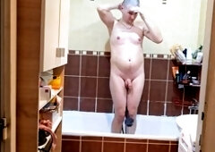 Watching me, chub shower, russian solo
