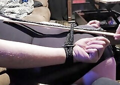 Bitch goddess having pleasure drubbing sissy