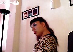 Naughty babysitter teases with her stunning body