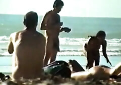 Str8 big dick on beach