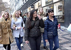 Girls Take Stranger to the Harem HomeParty