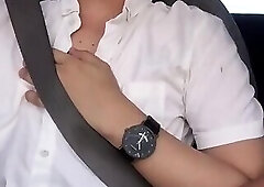 Hot Filipino lad being sucked inside the car