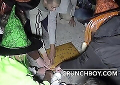 Amazing porn fuck bareback in the night in HALLOWEEN during the night ceremony Crunchboy