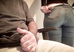 Office Tease - Hotwife Jerks and Sucks Coworker