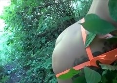 Handcuffed Blonde Banged Outdoors