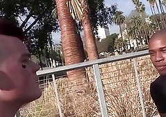 Emo skater Alexander James gets pumped by black sausage